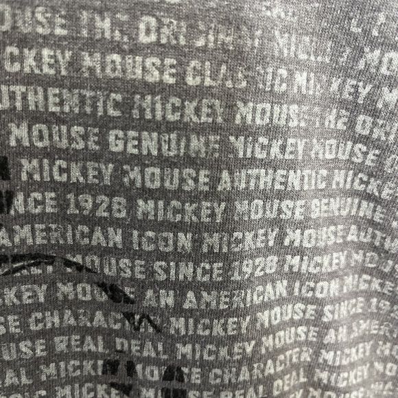 Mickey Mouse Mens Graphic Disney T Shirt Gray Short Sleeve Medium Spell Out VGC - Picture 4 of 9